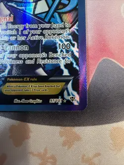 Pokemon TCG Genesect EX 97/101 Plasma Blast Black & White Holo Full Art Card - Image 4