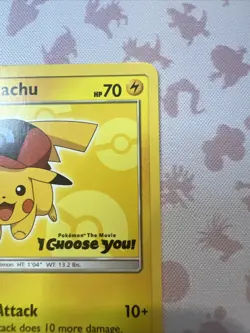 Pokemon Card Ash's Pikachu SM111 Sun & Moon Black Star Promo NM - Image 4
