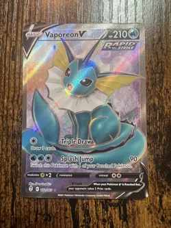 Vaporeon V 172/203 Holo - Evolving Skies SWSH07 - Pokemon Trading Card Game - NM - Image 1