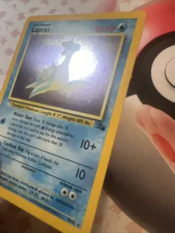 Lapras 10/62 Unlimited Fossil Holo Pokemon Card NM/DMG - Image 2