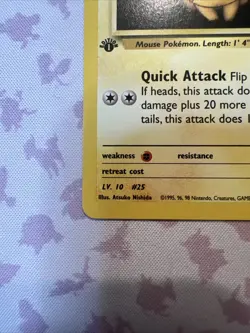 Lt Surges Pikachu 1st Edition 84/132 Regular Gym Vintage Pokemon TCG Card LP - Image 3