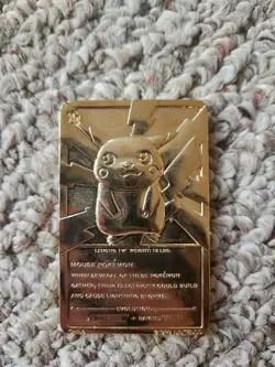 #25 Pokemon 23k Gold Plated Pikachu Trading Card Nintendo 1999 - Image 2