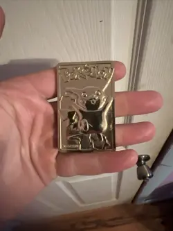 1999 Pokemon Burger King 23K Gold Plated Pokemon Card - Pikachu - Image 1
