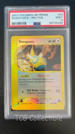 PSA 9 MINT Dunsparce REVERSE HOLO 53 2003 Skyridge WOTC Pokemon Card Low Pop 39 - Image 1