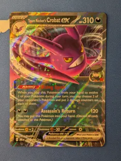 Team Rocket’s Crobat EX 122/182 - Pokemon TCG Destined Rivals 2025 - NM Card - Image 1