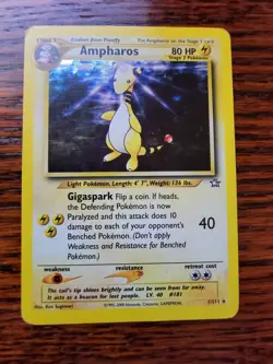 MP! - Ampharos Holo - Neo Genesis Set #1/111 - Pokemon Card EXCELLENT CONDITION - Image 1
