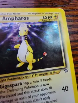 MP! - Ampharos Holo - Neo Genesis Set #1/111 - Pokemon Card EXCELLENT CONDITION - Image 3