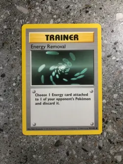 Pokemon TCG Cards SHADOWLESS Base Set Energy Removal 92/102 - Image 1