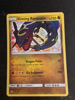 Pokemon TCG Shining Rayquaza Holo Rare Card Shining Legends 56/73 - Image 1
