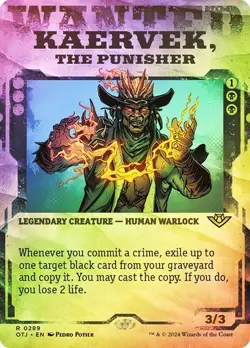 Kaervek the Punisher FOIL SHOWCASE 0289 Rare Outlaws of Thunder Junction OTJ MTG - Image 1