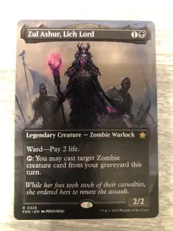 MTG Magic Zul Ashur Lich Lord #326 - MTG FDN - ENGLISH Borderless FREE SHIPPING - Image 1