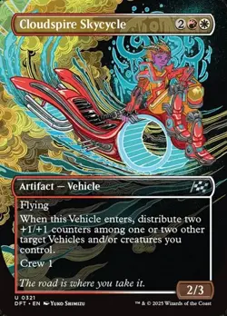1x Cloudspire Skycycle - Foil Extended Art NM Eng MTG - Aetherdrift - Image 1
