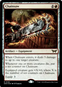 MTG Chainsaw Foil NM Duskmourn: House of Horror Magic 128 - Image 1