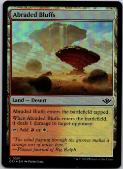 Magic the Gathering Foil Abraded Bluffs Outlaws of Thunder Junction MTG - Image 1