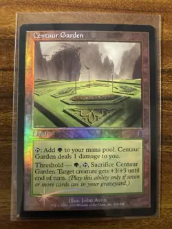 MTG✨CENTAUR GARDEN FOIL✨Odyssey MINT Uncommon LAND 2001 J. Avon Artwork UNPLAYED - Image 1