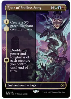 Roar of Endless Song (Borderless) - 0390 - Tarkir Dragonstorm - NM/M - Image 1