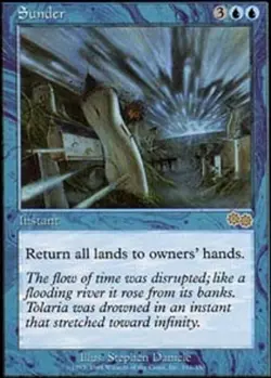Sunder Magic mtg Light Play, English Urza's Saga x1 - Image 1
