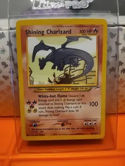 Pokemon TCG Shining Charizard Neo Destiny Holo Card 107/105 - Image 1