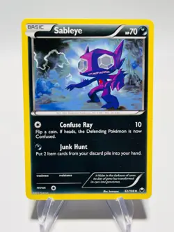 SABLEYE 2012 Pokemon Dark Explorers Uncommon POKEMON 62/108 - Image 1