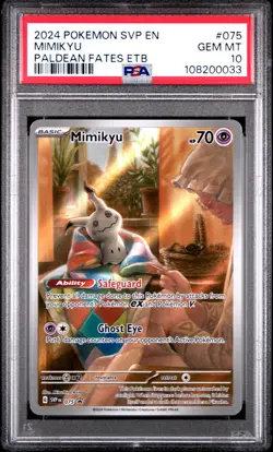 2024 POKEMON SVP EN-SV BLACK STAR PROMO #075 MIMIKYU PSA 10 - Image 1
