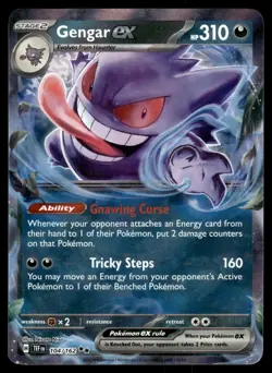 GENGAR EX [HOLO] - 104/162 - TEMPORAL FORCES TEF DBL RARE ENGLISH - NM - Image 1