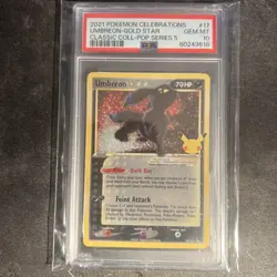2021 Pokemon TCG Celebrations Umbreon Gold Star PSA 10 Gem Mint - Image 1