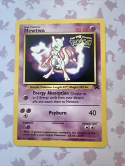 Pokemon Mewtwo Promo #3 - Kids WB Movie 1999 - WOTC Black Star - NM/LP - Image 1