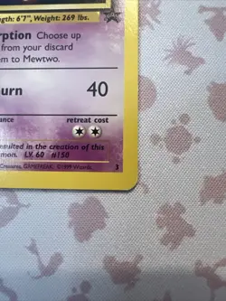 Pokemon Mewtwo Promo #3 - Kids WB Movie 1999 - WOTC Black Star - NM/LP - Image 2