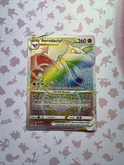 Aerodactyl VSTAR Rainbow Secret Rare #199/196 - 2022 Pokemon SWSH11 Lost Origin - Image 1