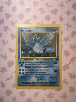 Pokemon TCG Articuno Fossil 2/62 Holo Unlimited Holo Rare - Moderately Played - Image 1