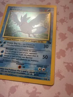 Pokemon TCG Articuno Fossil 2/62 Holo Unlimited Holo Rare - Moderately Played - Image 2