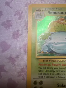 Pokemon TCG Venusaur 15/102 Base Set Unlimited Holo Rare HP - Image 3