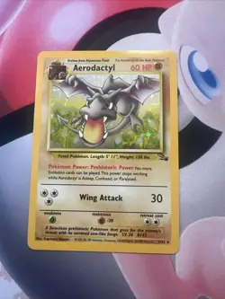 1999 Pokemon Unlimited Fossil Aerodactyl 1/62 Holo HP - Image 1