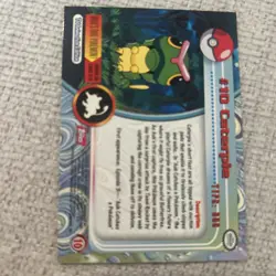 #10 Caterpie , Pokemon TCG Red Logo Topps TV Animation Edition, Reg, NM - Image 2