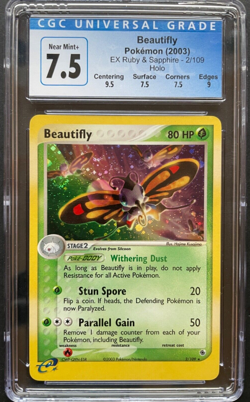 Pokemon 2003 EX Ruby & Sapphire Beautifly Holo Rare CGC 7.5 - Image 1