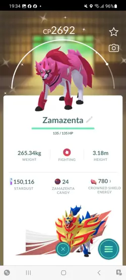 Pokemon Go (Stage 29) Shiny Legendary Zacian, zamazenta & shadow Kyogre - Image 3