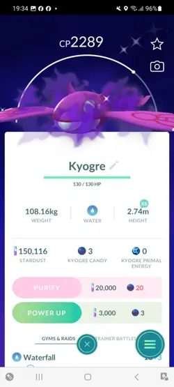 Pokemon Go (Stage 29) Shiny Legendary Zacian, zamazenta & shadow Kyogre - Image 4