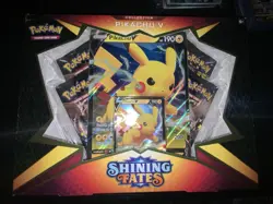 Pokemon TCG: Shining Fates Pikachu V Collection Box: NEW FACTORY SEALED - Image 1