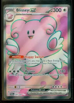 Pokemon BLISSEY EX 201/167 - Twilight Masquerade - ULTRA RARE FULL ART - MINT - Image 1