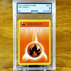 Pokemon Base Set Unlimited Fire Energy 98/102 AGS Mint 9 1999 - Image 1