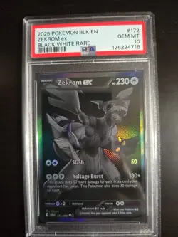 Pokemon Zekrom EX Black Bolt English 2025 172/086 PSA 10 Gem Mint - Image 1