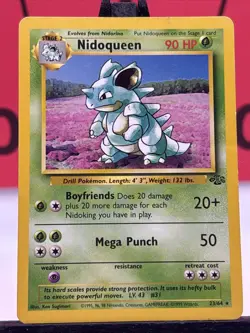 Nidoqueen 23/64 Jungle Non Holo Rare Vintage Pokemon TCG WOTC MP - Image 3