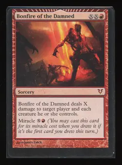 Bonfire of the Damned - Avacyn Restored 2012 - Miscut - Magic the Gathering - Image 1