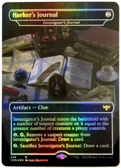 Harker's Journal Foil Innistrad Crimson Vow Dracula Rare MTG NM - Image 1