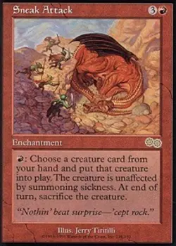 Sneak Attack X1 (Urza's Saga [1998]) MTG (LP) *CCGHouse* Magic - Image 1