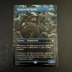 1x MTG Homunculus Horde (Borderless) (Mana Foil) - Foundations (FDN) #376 - Image 1