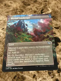 MYRIAD LANDSCAPE Magic the Gathering MTG Commander Masters Borderless - Image 1