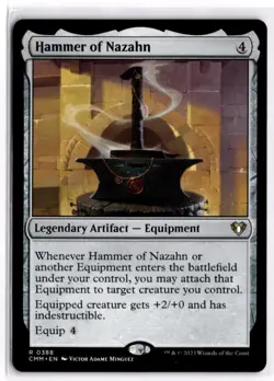 Hammer of Nazahn Commander Masters 388 LP x1 MTG Magic: the Gathering - Image 1
