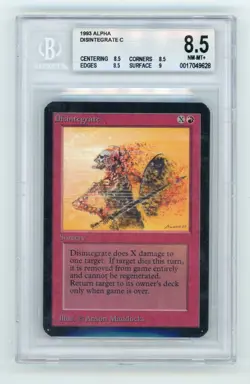 Magic the Gathering Disintegrate 1993 Alpha MTG BGS 8.5 - Image 1