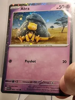 Abra - (Cosmos Holo) 063/165 Pokemon SV: 151 TCG NM - Image 2